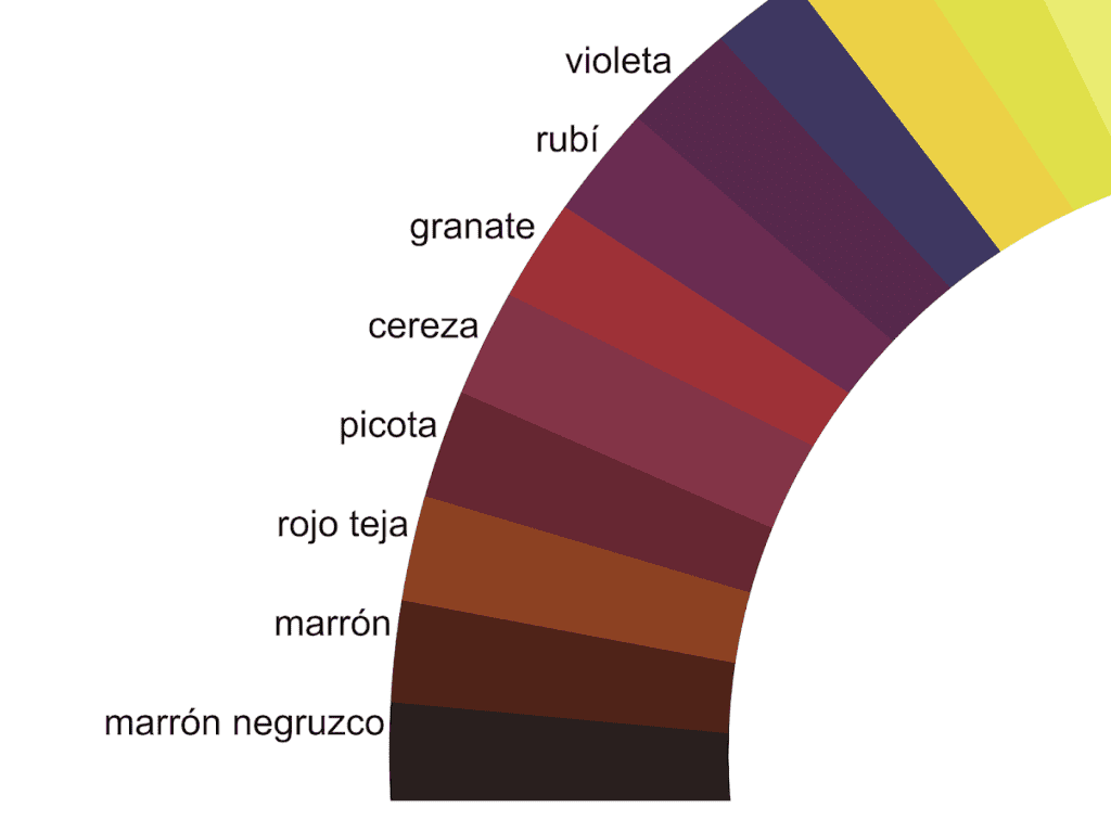 implícito regla presión Colores del vino tinto – Regio Asador