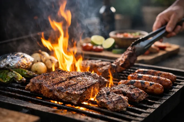 Carne asada y el ritual regio del fuego