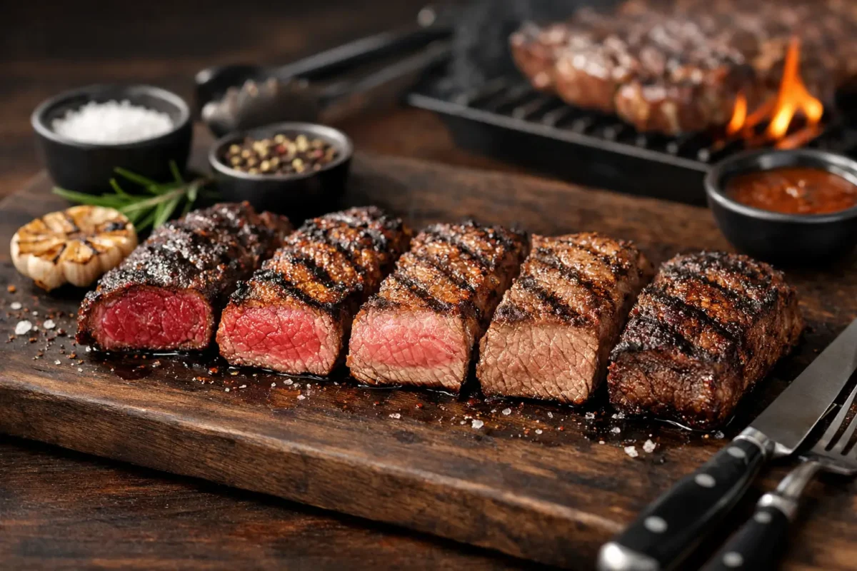 Guía de puntos de cocción para carne asada